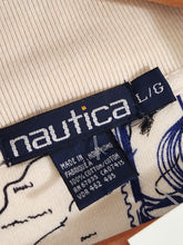 Nautica AOP Sailing Map Quarterzip Pullover Sz. L