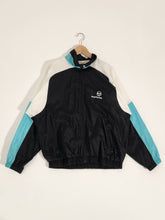 Vintage 1990s Sergio Tacchini White/Black Windbreaker Jacket Sz. L