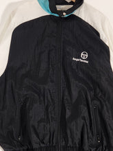 Vintage 1990s Sergio Tacchini White/Black Windbreaker Jacket Sz. L