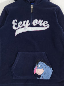 Vintage 2000s Disney Winnie the Pooh Eeyore Fleece Quarterzip Pullover Sz. M