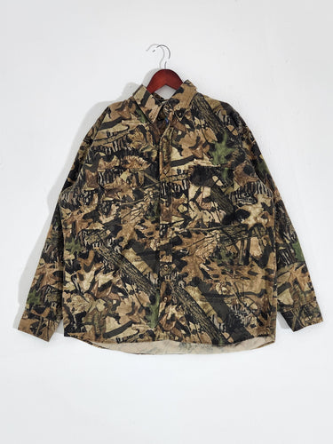 Y2k Mossy Oak Camo Button Up Shirt Sz. XL