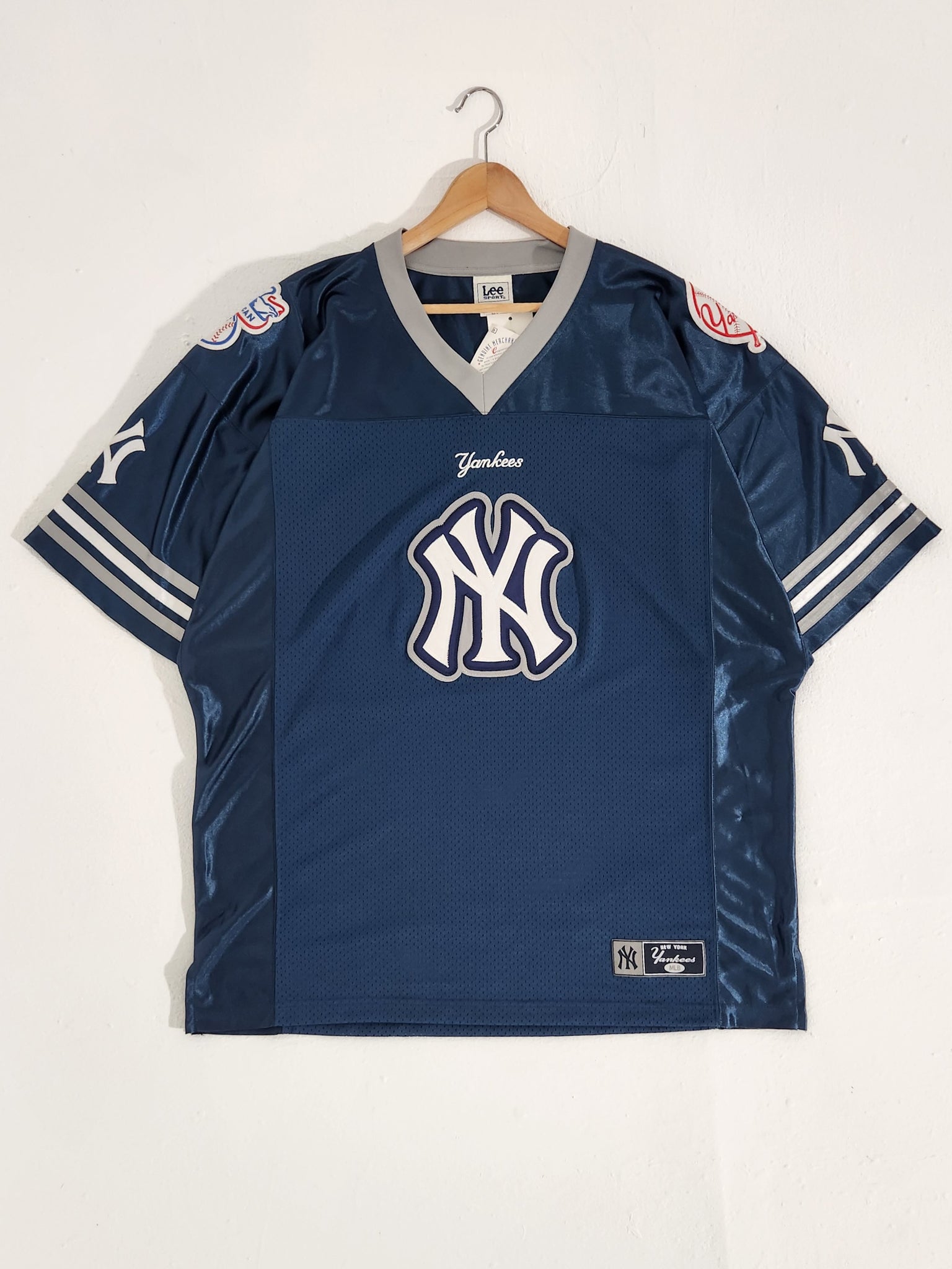 Vintage East York Football Jersey Mens Medium Blue Athletic Knit