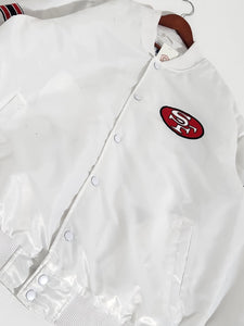 San Fransisco 49ers White Starter Bomber Jacket Sz. 4XL