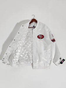 San Fransisco 49ers White Starter Bomber Jacket Sz. 4XL