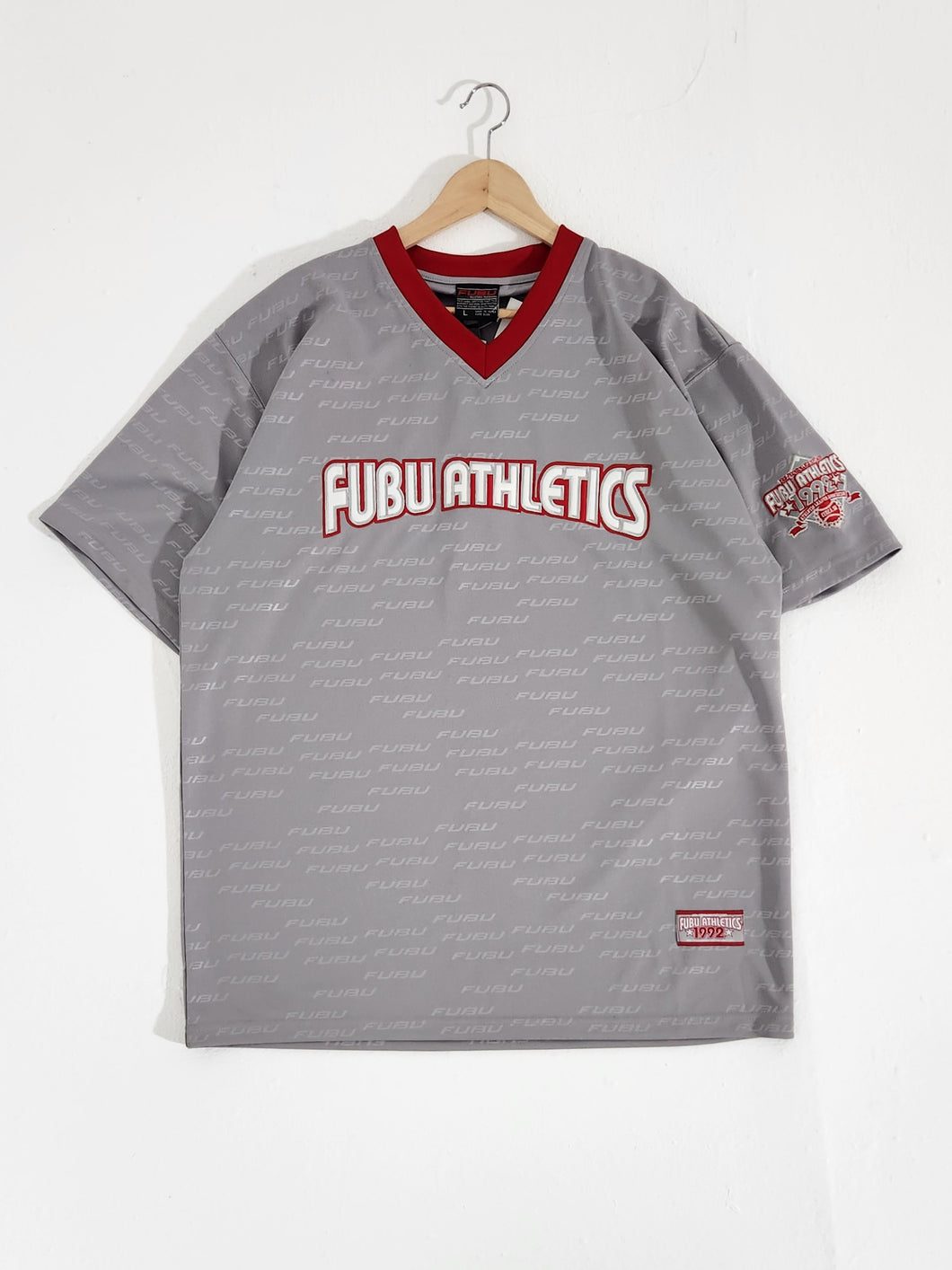 Vintage 1990's FUBU Athletic Gray Jersey Sz. L