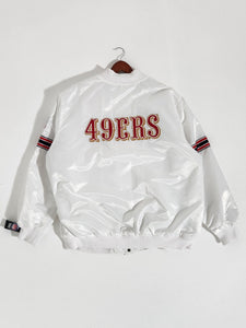 San Fransisco 49ers White Starter Bomber Jacket Sz. 4XL