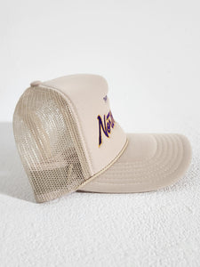 Throwbacks Northwest Script Cream Snapback Hat