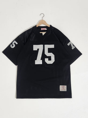 Vintage 1990's Oakland Raiders Howie Long Black Football Jersey Sz. 56