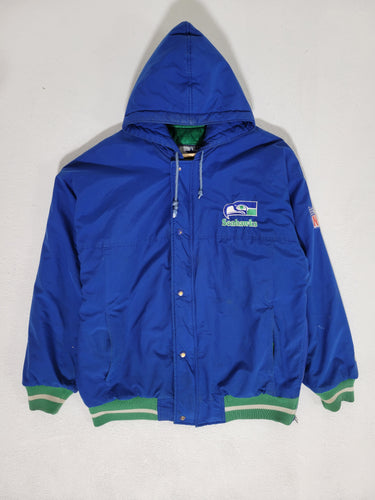 Vintage 1990s Seattle Seahawks Starter Puffer Jacket Sz. M