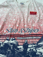 Vintage 1992 AOP Sailing Stars and Stripes America's Cup T-Shirt Sz. XL
