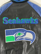 Vintage Seattle Seahawks Carl Banks Leather Jacket Size L