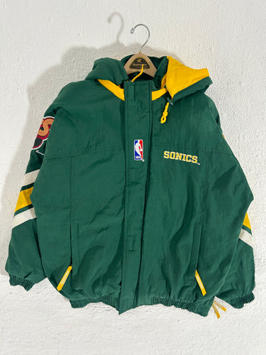 Vintage 1990's Seattle Supersonics Starter Parka Jacket Sz. L