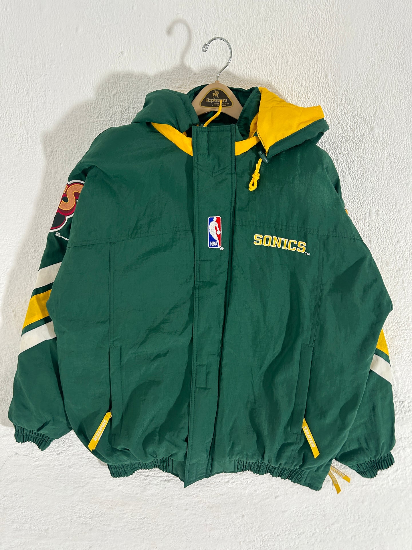 Vintage 1990's Seattle Supersonics Starter Parka Jacket Sz. L