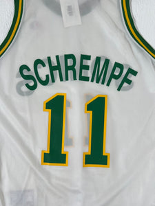 Vintage 1990's Seattle Supersonics 'Detlef Schrempf' White Champion Jersey Sz. 40 (M)