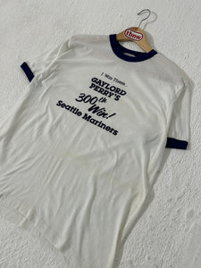 Vintage 1982 Seattle Mariners Gaylord Perrry's 300th Win T-Shirt Sz. L