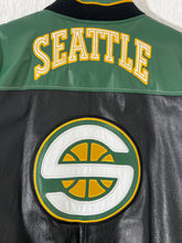 Vintage Seattle SuperSonics Leather Jacket Size XL