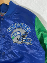Vintage Seattle Seahawks Green/Navy Starter Bomber Jacket Size L