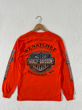 Vintage 2000s Orange Long Sleeve Harley Davidson Wenatchee, WA T-Shirt Sz. S