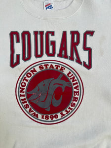 Vintage 1990's White WSU Washington State Cougars Crewneck Sz. XL