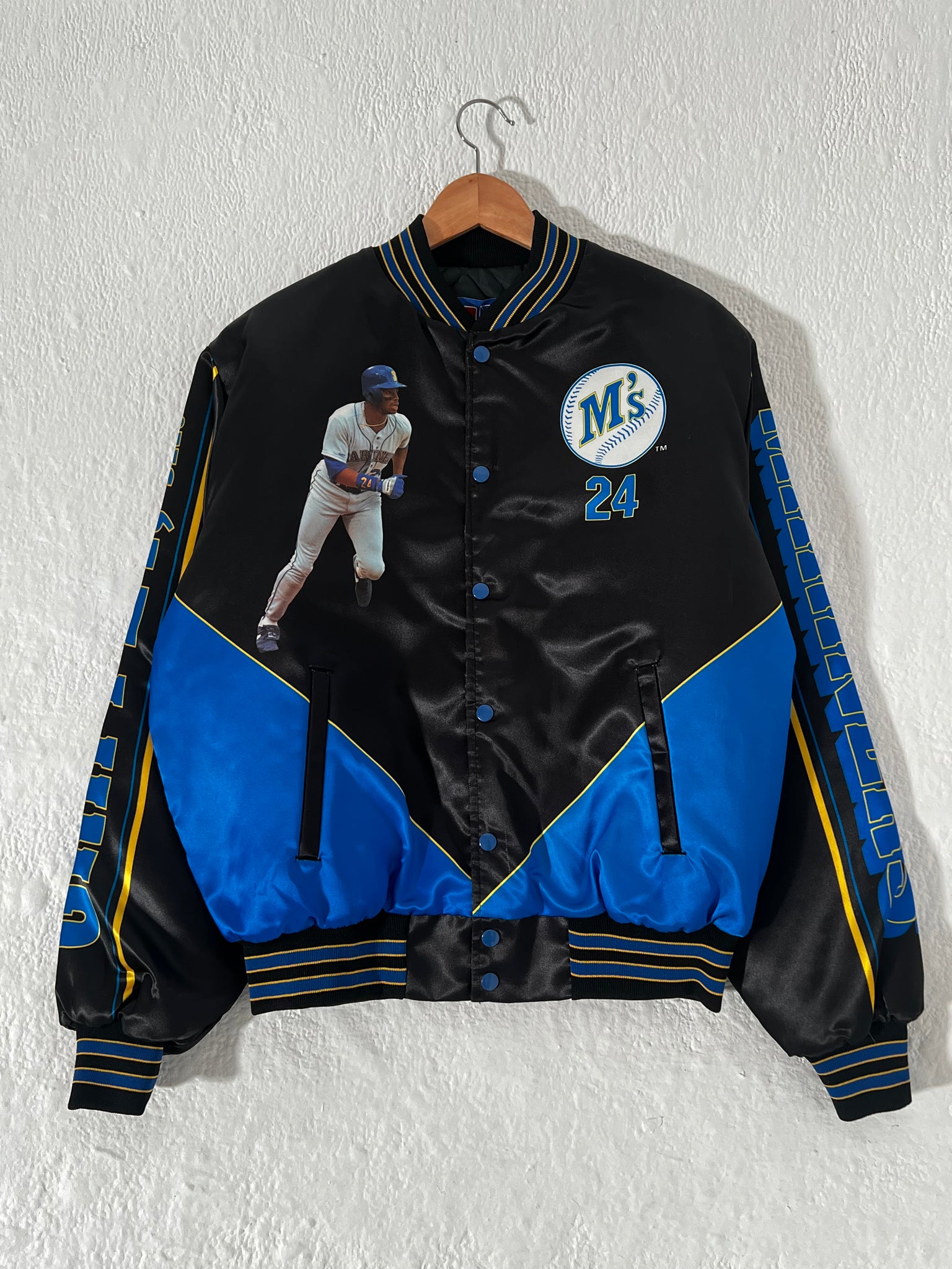 Vintage Seattle Mariners Starter Satin Baseball Jacket, Size