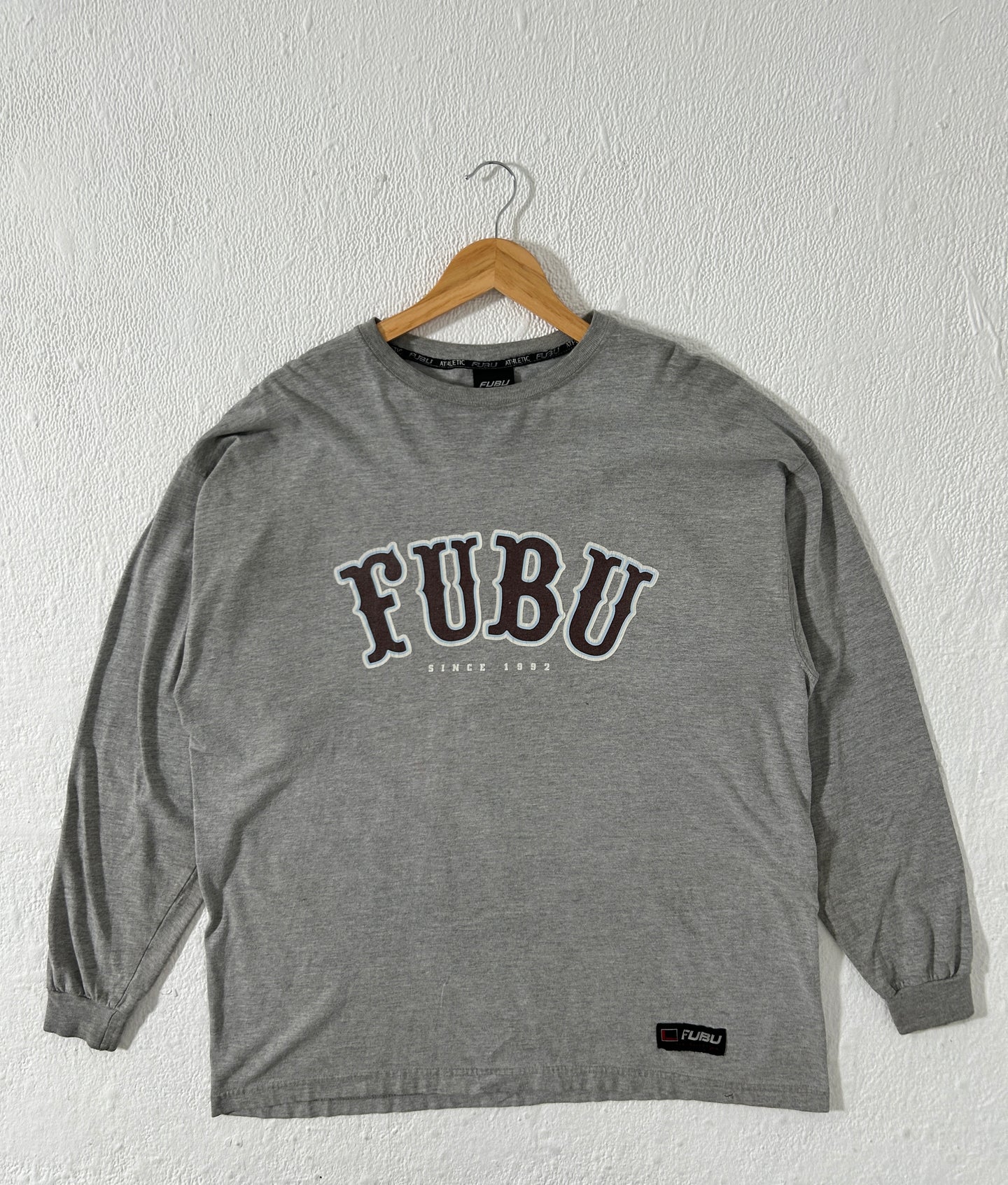 FUBU スウェットシャツ 3x Y2k FUBU Grey Long Sleeve Shirt Sz. XL