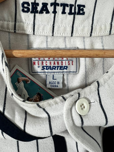 Vintage Seattle Mariners Starter Pinstripe MLB Baseball Jersey Sz. L