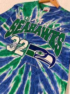 Vintage 1999 Seattle Seahawks Tie-dye T Shirt Size M