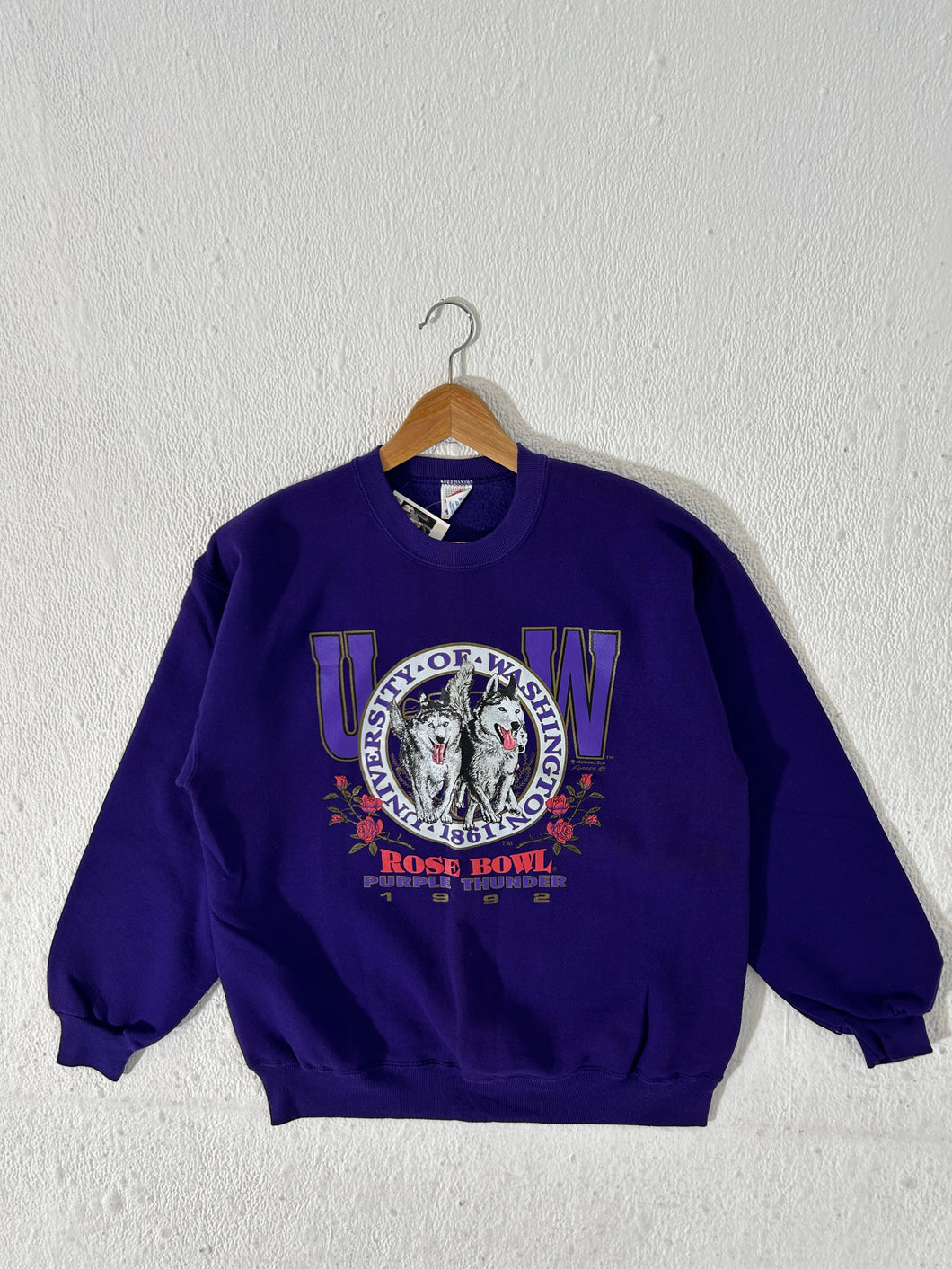 UW Rosebowl Purple Thunder 1992 Crewneck Sweatshirt Sz L