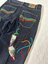 Vintage Y2k Coogi Denim Rainbow Embroidery Jeans Sz. 38 x 34
