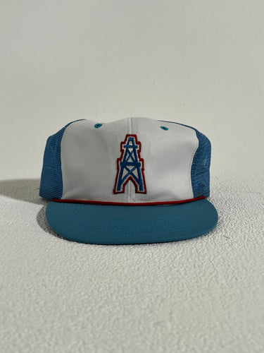 VIntage Houston Oilers Mesh Trucker Hat