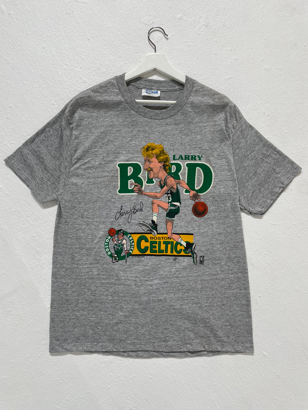 Vintage Larry Bird Boston Celtics Caricature T-Shirt Sz. XL