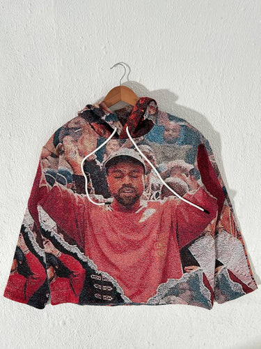 Custom Kanye West Tapestry Hoodie Sz. L