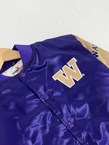 University of Washington UW Huskies Satin Bomber Jacket Sz. XS