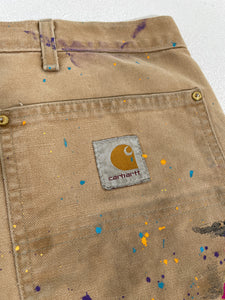 Vintage Paint Splatter Khaki Carhartt Double Knee Pants Sz. 40 x 32