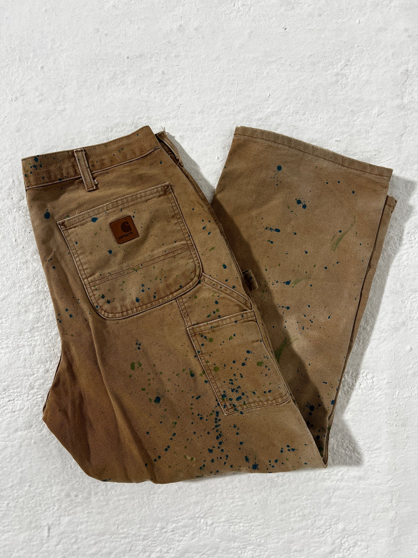 1/1 Brown Carhartt Paint Splatter Jeans 34x30