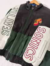 Vintage 1990's Seattle Supersonics  Pro Player Leather Jacket Sz XXL