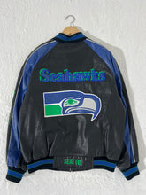 Vintage Seattle Seahawks Carl Banks Leather Jacket Size L