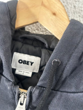 Y2k Obey Hooded Jacket Black Sz. L