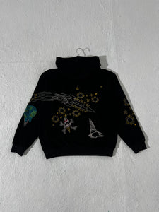 Ice Cream Apricot Embroidered Cotton Hoodie Sz. XL DEPT1