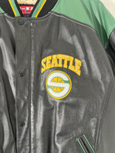 Vintage Seattle SuperSonics Leather Jacket Size XL