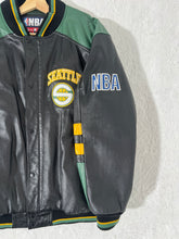 Vintage Seattle SuperSonics Leather Jacket Size XL