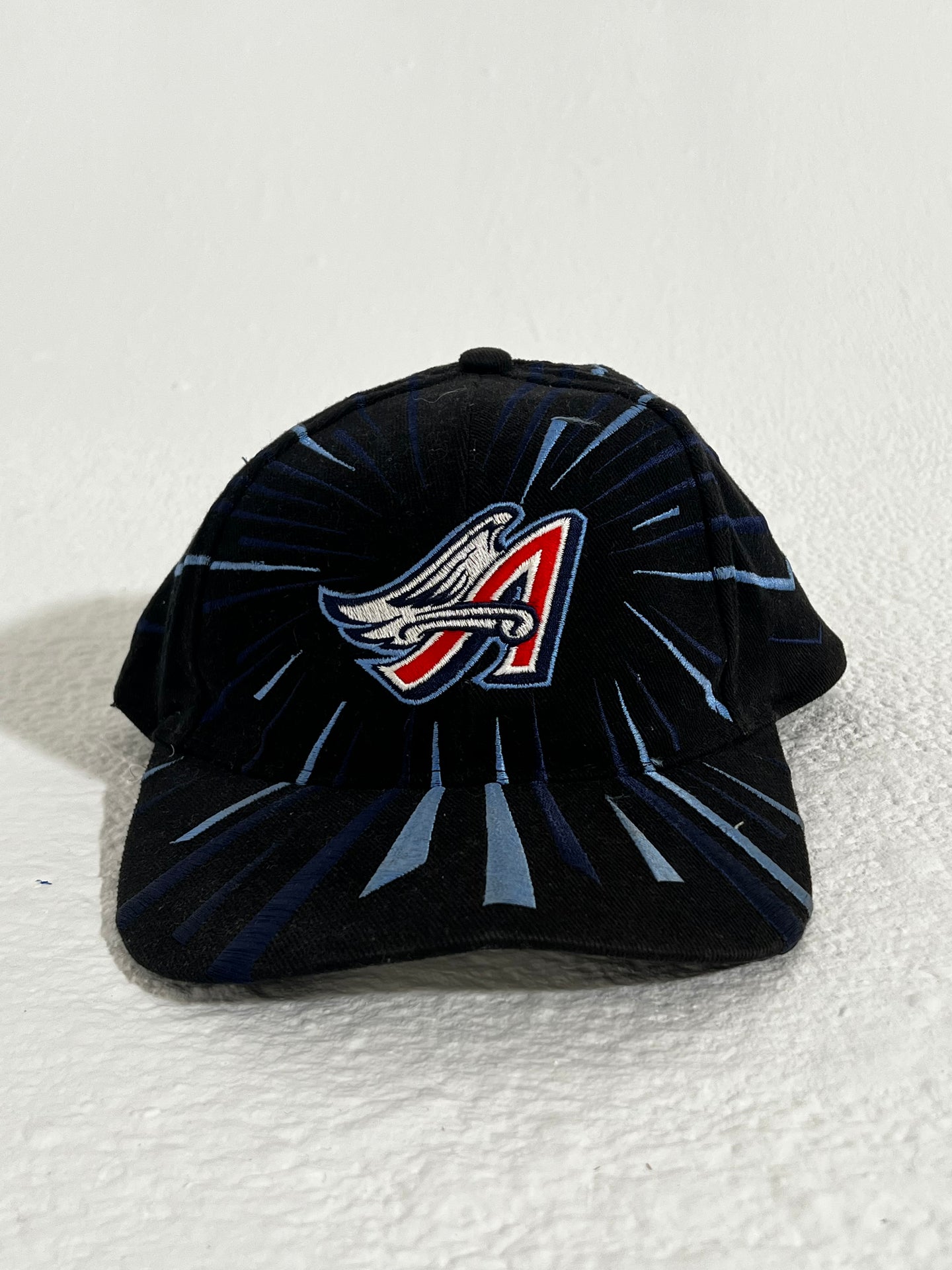 Vintage Anaheim Angels Shockwave Shatter Collision Snapback Hat