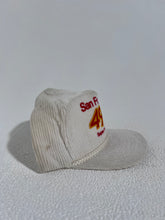 Vintage San Francisco 49ers SB Champs White Corduroy Snapback Hat