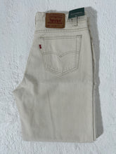 Vintage 90s Levis White 550s Relaxed Fit Tapered Leg 36X32
