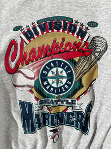 Vintage Seattle Mariners 1995 Western Division Champions Crew Neck Size L