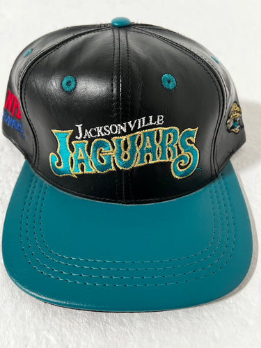 Vintage Jacksonville Jaguars Leather Snapback Hat