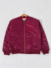 Shakawear Burgandy Satin Bomber Jacket Sz. XL (NWT)