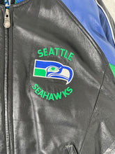 Vintage Seattle Seahawks Carl Banks Leather Jacket Size L