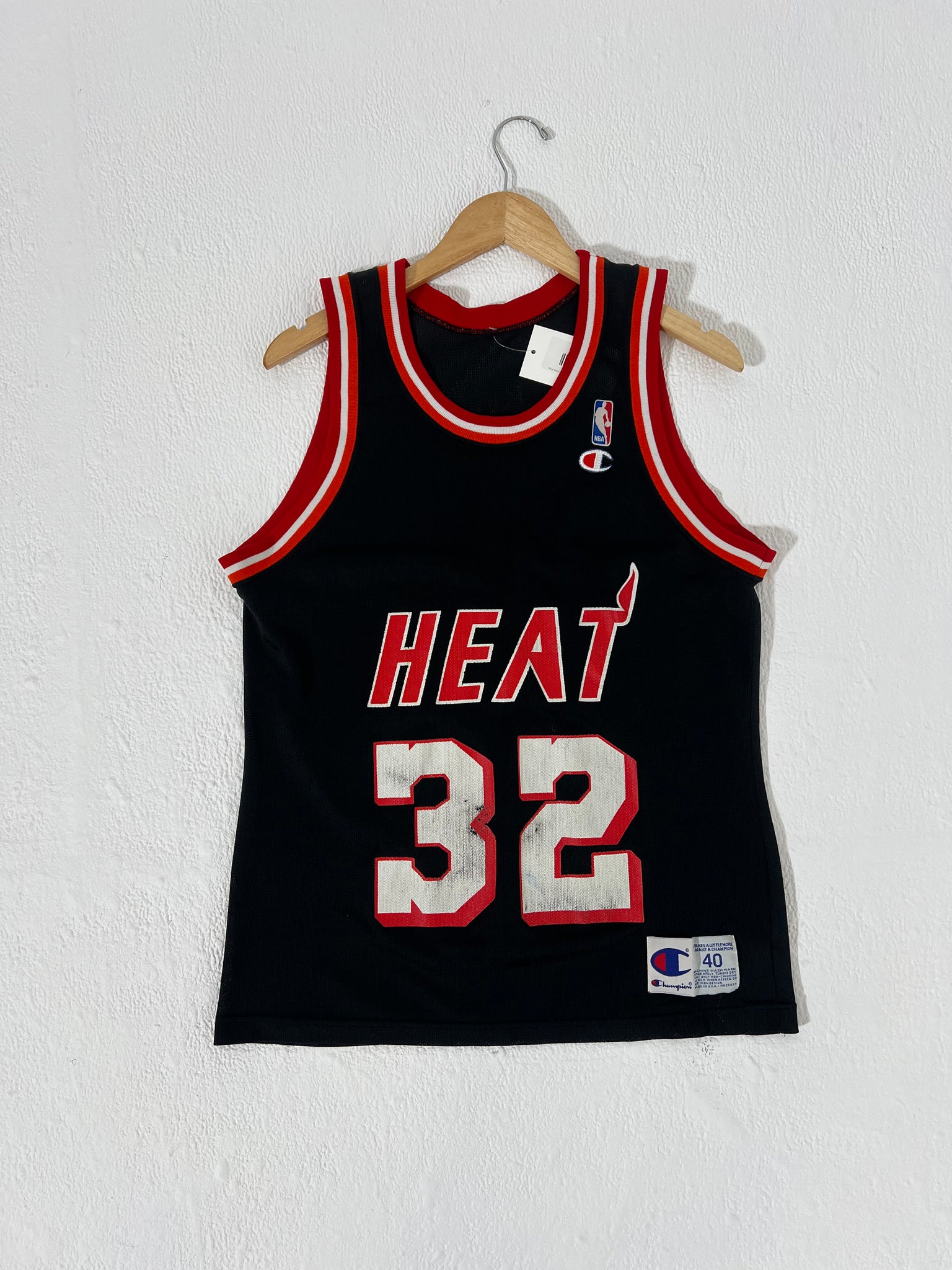 Vintage Champion Miami Heat 4 Harold Miner Jersey Men s Size 40