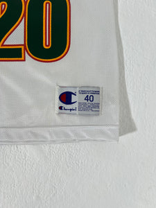 Vintage 1990's Seattle Supersonics 'Gary Payton' White Champion Jersey Sz. 40 (M)